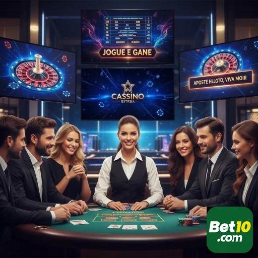 Interface do aplicativo cassino da bet10 com mesas dinâmicas.