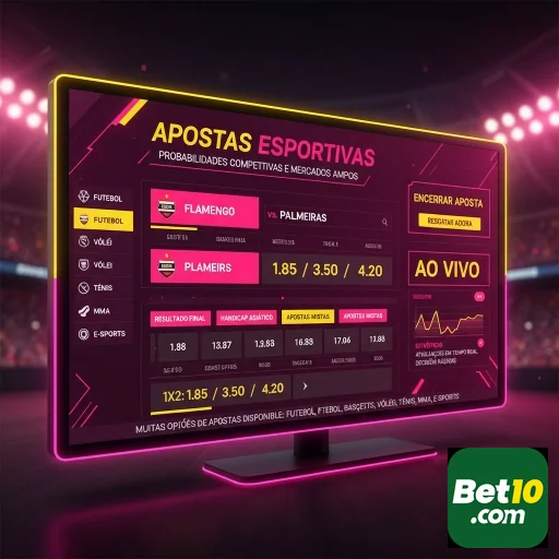 Tela do site bet10 mostrando odds de apostas ao vivo.