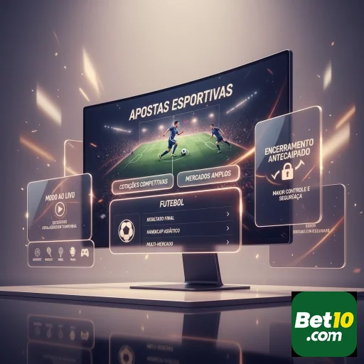 Tela de apostas esportivas do site bet10 com opções de jogos.