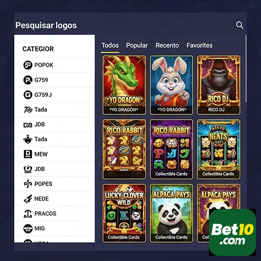 Interface de verificação de pagamentos da bet10 em destaque.