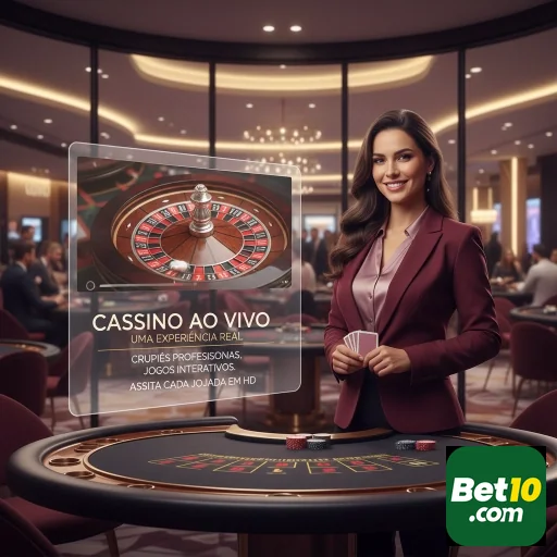 Jogadora no cassino ao vivo da bet10, com roleta em destaque.