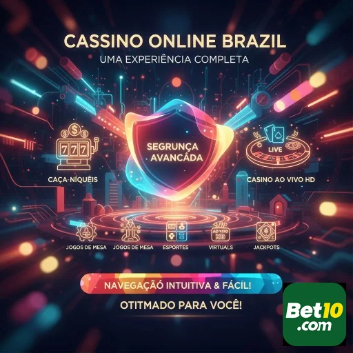 Interface do app bet10 mostrando recursos VIP e segurança avançada.
