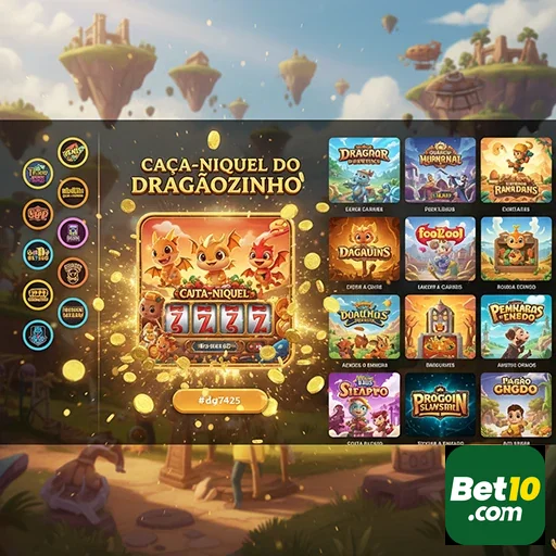 Interface do caça-níquel Dragãozinho na bet10 com pagamentos seguros.