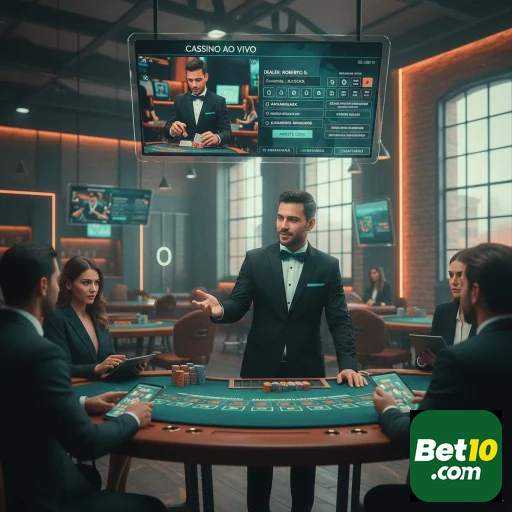 Jogadores interagem com dealer em cassino ao vivo da bet10.
