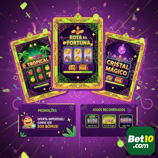 Ilustração de jogos de cassino no bet10, destacando ofertas VIP.